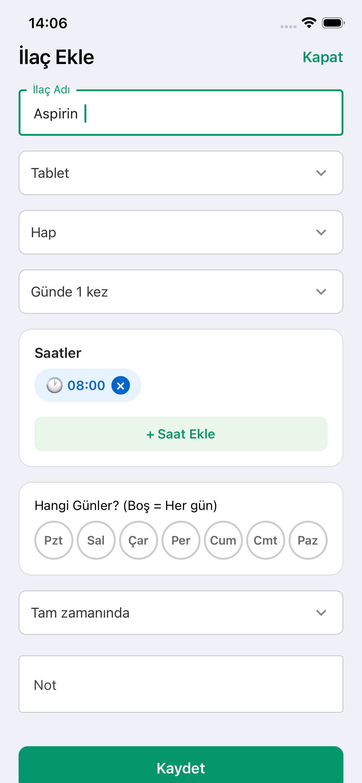 İlaçlarım