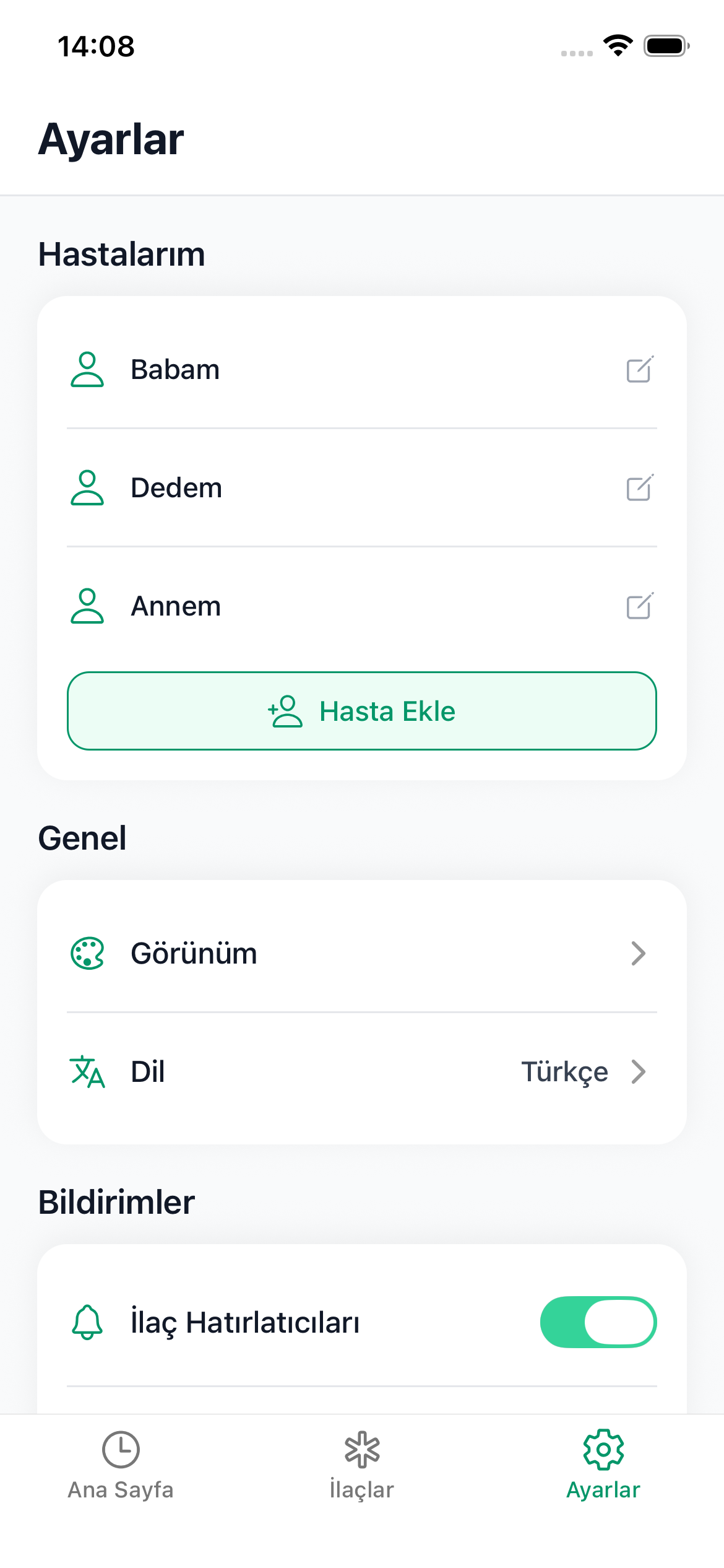 Ayarlar